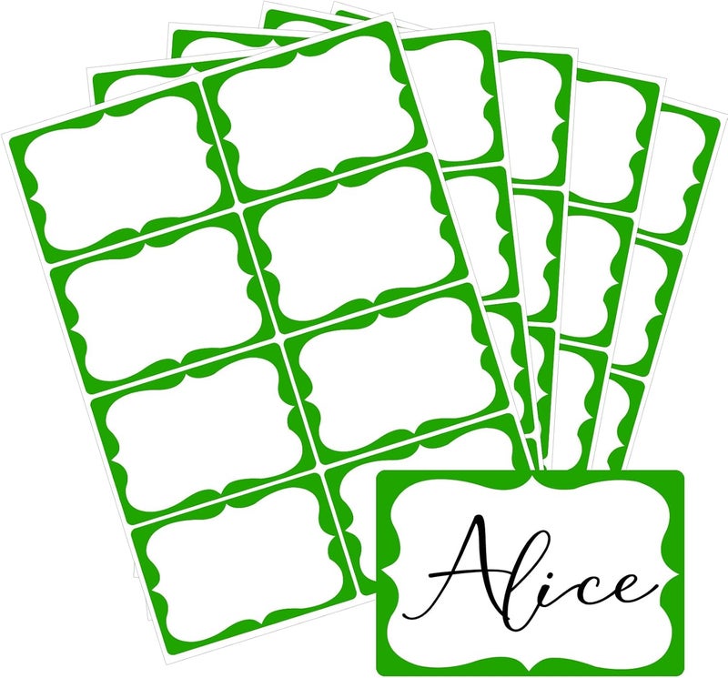 labelon St. Patrick's Day Name Tags,2"x 3" Green Name Tag Stickers 200 Pcs Adhesive Name Stickers Name Badges Labels for School, Office, Home, Party, Conferences - Image 1